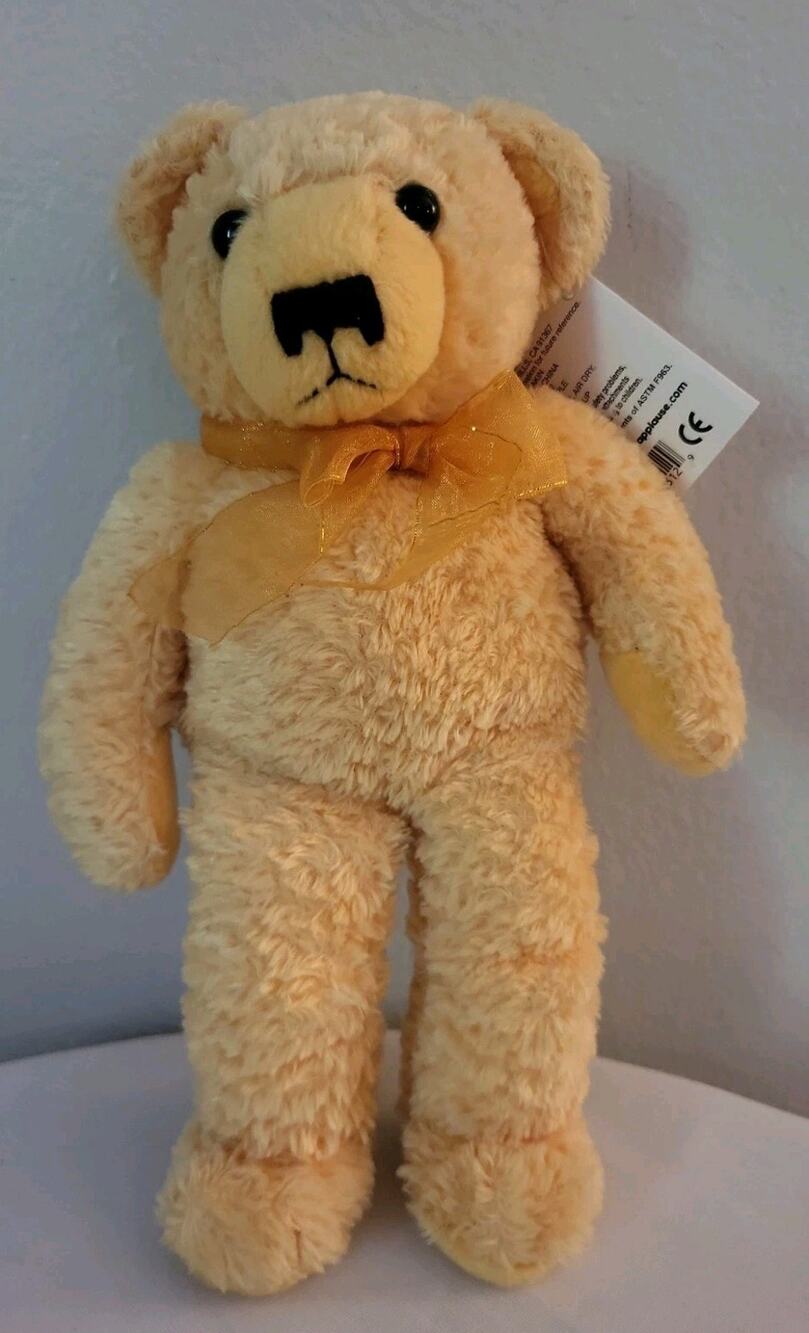 VTG Dakin Carmen the Bear Yellow Teddy Bear Yellow Ribbon Fall Fashion Bears Tag